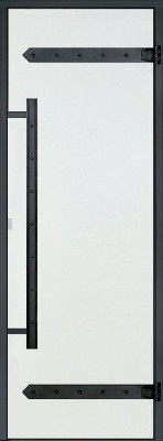 HARVIA Двери стеклянные LEGEND 8/19 черная коробка алюминий, стекло прозрачное, арт. DA81904L