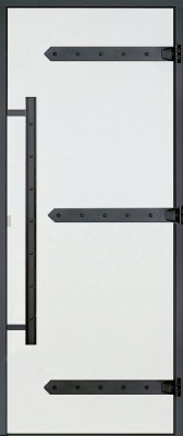 HARVIA Двери стеклянные LEGEND 8/21 черная коробка сосна, прозрачная D82104МL