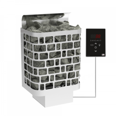 SAWO Электрическая печь Krios настенная, 9,0 кВт, нерж. сталь, артикул KRI-90Ni2-P, выносной пульт (встроенный блок мощности, пульт покупается отдельно)
