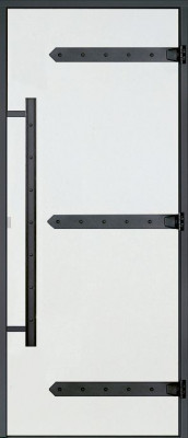 HARVIA Двери стеклянные LEGEND 9/21 черная коробка алюминий, стекло прозрачное, арт. DA92104L