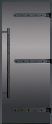 HARVIA Двери стеклянные LEGEND 9/21 черная коробка сосна, серая D92102МL