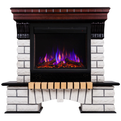 Электрокамин RealFlame Country AO античный дуб с очагом Saphir 25,5