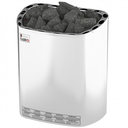 Электрическая печь SAWO SCANDIA SCA-80NS-Z (8 кВт, внутри оцинковка, снаружи нержавейка), выносной пульт (пульт и блок мощности докупаются отдельно)