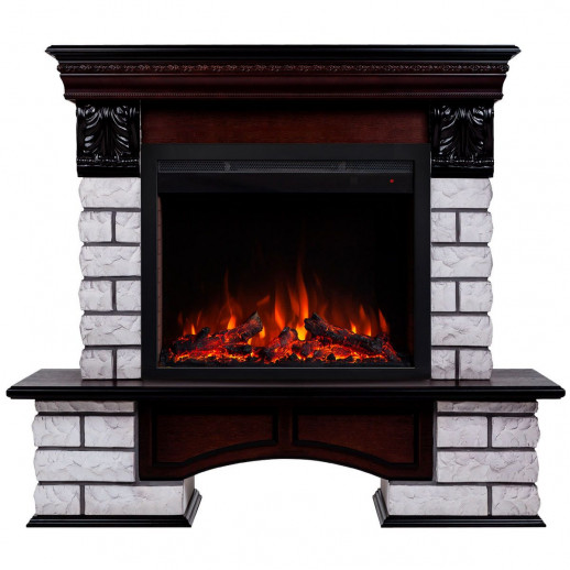 Электрокамин RealFlame Country Lux Rock AO античный дуб с очагом Saphir 25,5