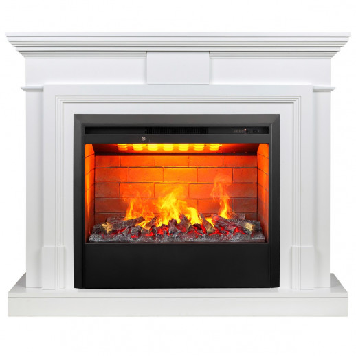 Электрокамин RealFlame Marco 25,5/26 WT белый с очагом 3D Helios 26
