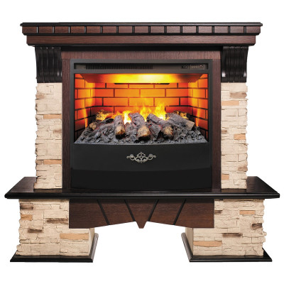 Электрокамин RealFlame Rockland AO античный дуб с очагом 3D Firestar 25,5