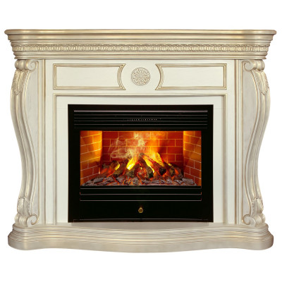 Электрокамин RealFlame Barcelona 33 WT с очагом 3D Novara