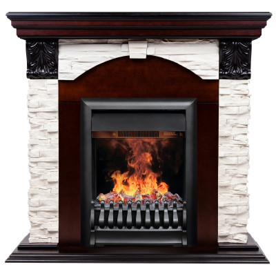 Электрокамин RealFlame Dublin Lux AO античный дуб с очагом 3D Oregan
