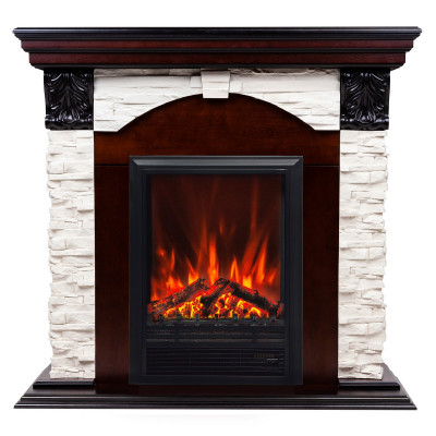 Электрокамин RealFlame Dublin Lux AO античный дуб с очагом Eugene