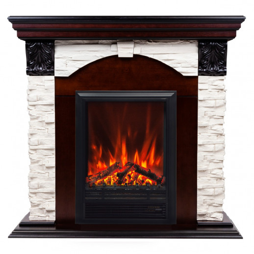 Электрокамин RealFlame Dublin Lux AO античный дуб с очагом Eugene