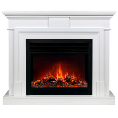 Электрокамин RealFlame Marco 25,5/26 WT белый с очагом Moonblaze Black