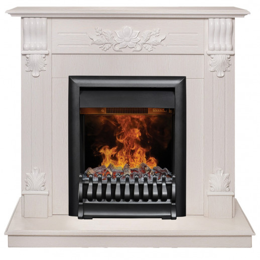 Электрокамин RealFlame Ottawa WT белое золото с очагом 3D Oregan