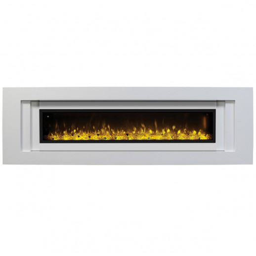 Электрокамин RealFlame Stockholm 60 WT белый с очагом Manhattan 1560