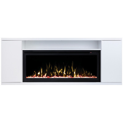 Электрокамин RealFlame Bergen 42/BV WT белый с очагом Saphir 42