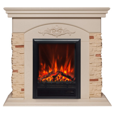 Электрокамин RealFlame Neapolis WT айвори с очагом Eugene
