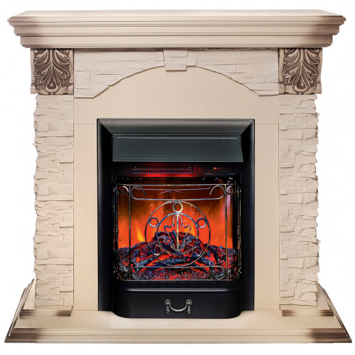 Электрокамин RealFlame Dublin Lux WT с очагом Majestic Lux Black RC