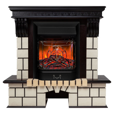 Электрокамин RealFlame Stone STD AO античный дуб с Majestic Lux Black