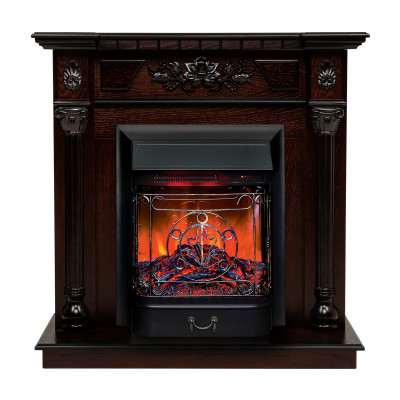 Электрокамин RealFlame Dacota AO античный дуб с очагом Majestic Lux Black RC