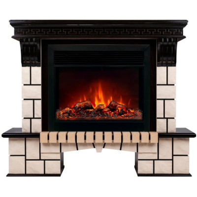 Электрокамин RealFlame Stone 26 AO античный дуб с очагом Moonblaze Black