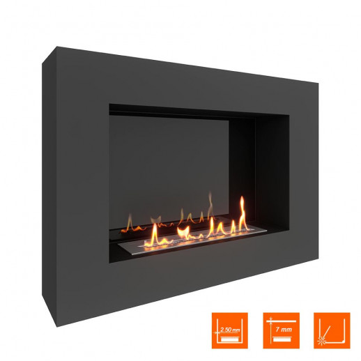 Биокамин SteelHeat WALL GRAND 900 черный (Стемалит)