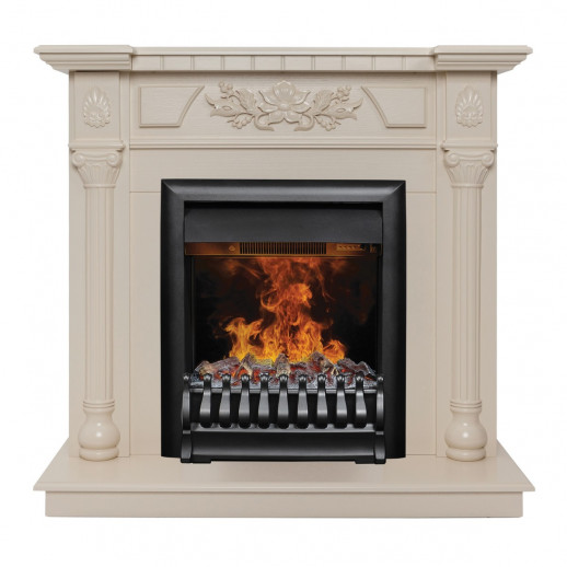 Электрокамин RealFlame Dacota WT белый дуб с очагом 3D Oregan