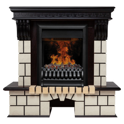 Электрокамин RealFlame Stone STD AO античный дуб с очагом Oregan