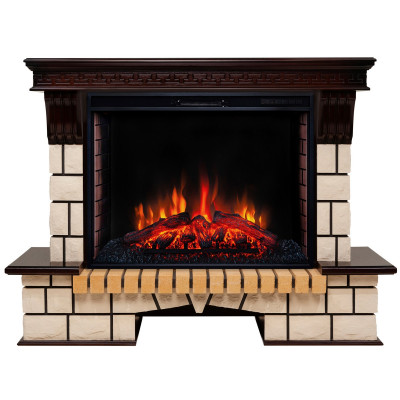 Электрокамин RealFlame Stone 33 AO античный дуб с очагом Epsilon 33
