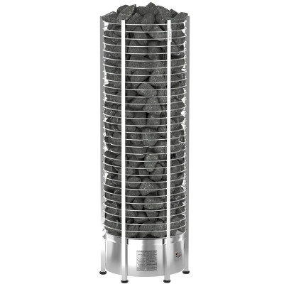 SAWO Электрическая печь TOWER  вертикальная, круглая, с выносным пультом (приобретается отдельно) управления Saunova 2.0 со встроенным блоком мощности, 8 кВт, TH5-80Ni2-P