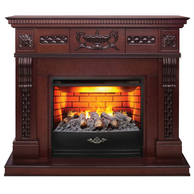 Электрокамин RealFlame Corsica Lux 25,5/26 AO античный дуб с очагом 3D Firestar 25,5