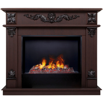 Электрокамин RealFlame Philadelphia 25,5/26 DN орех с очагом 3D Cassette 630