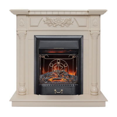 Электрокамин RealFlame Dacota WT белый дуб с очагом Majestic Lux Black RC