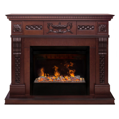 Электрокамин RealFlame Corsica Lux 25,5/26 AO античный дуб с очагом 3D Helios 26 SBG