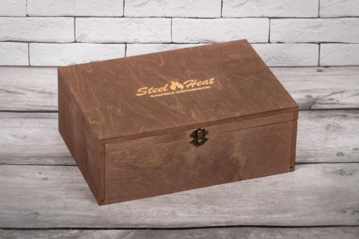 Подарочный набор SteelHeat PREMIUM BOX ALBA черный + деревянная коробка + стартовый комплект
