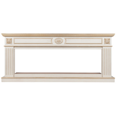Портал каминный из МДФ RealFlame Siena 60 белый дуб с золотой патиной , под очаг Saphir 60