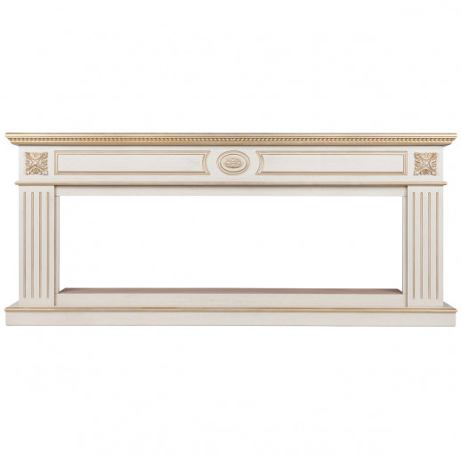 Портал каминный из МДФ RealFlame Siena 60 белый дуб с золотой патиной , под очаг Saphir 60