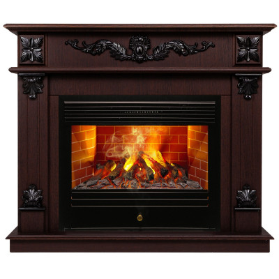 Электрокамин RealFlame Philadelphia 25,5/26 DN орех с очагом 3D Novara