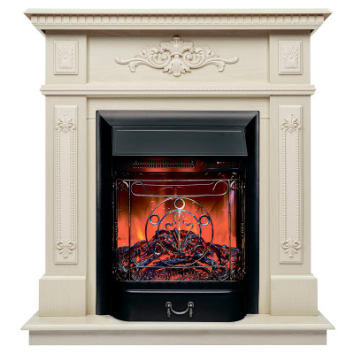 Электрокамин RealFlame Lilian WT жемчуг с очагом Majestic Lux Black RC