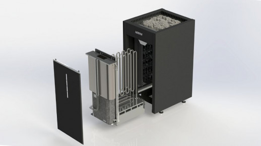 HARVIA Электрическая печь Virta HL700400SA HL70SA black, с парогенератором (автомат), 6.8 кВт+2.0 кВт (без пульта управления Griffin в комплекте)