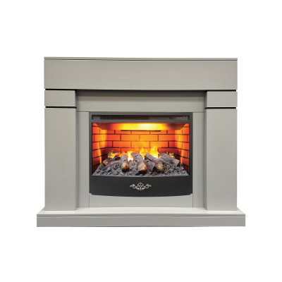Электрокамин RealFlame Lindelse 25,5/26 GR серый c очагом 3D Firestar 25,5