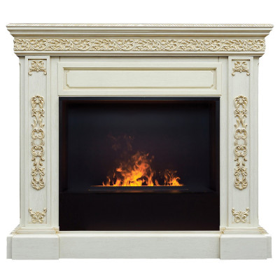 Электрокамин RealFlame Ekaterina 26 WT с очагом 3D Cassette 630 Black Panel