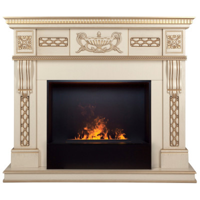 Электрокамин RealFlame Corsica Lux 25,5/26 WT с очагом 3D Cassette 630 Black Panel