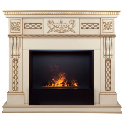 Электрокамин RealFlame Corsica Lux 25,5/26 WT с очагом 3D Cassette 630 Black Panel