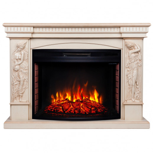 Электрокамин RealFlame Diva 33 WT белый дуб с бронзовой патиной с очагом Firespace 33 S IR
