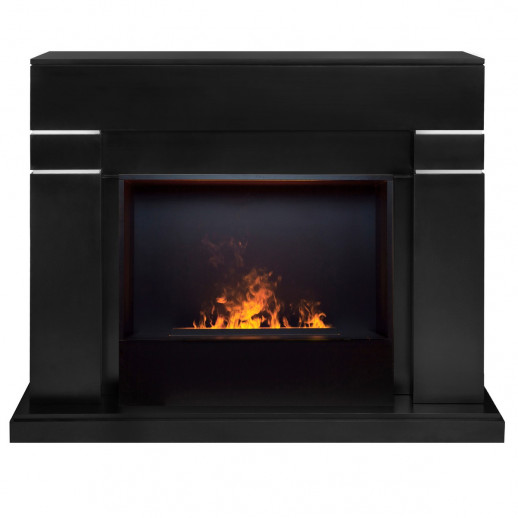 Электрокамин RealFlame Lindelse 26 BL черныйM черный с очагом 3D Cassette 630 Black Panel