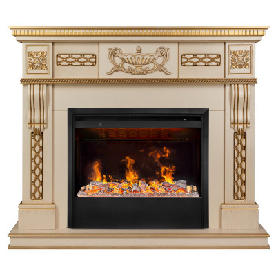 Электрокамин RealFlame Corsica Lux 25,5/26 WT с очагом 3D Helios 26 SBG