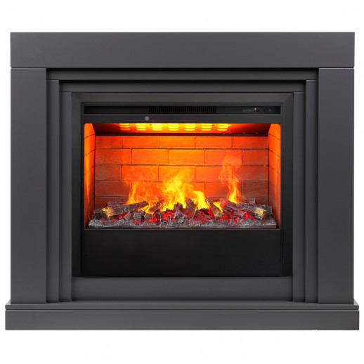Электрокамин RealFlame Stanley 26 GR серый с очагом 3D Helios 26
