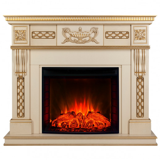 Электрокамин RealFlame Corsica Lux 25,5/26 WT с очагом Evrika 25,5 LED