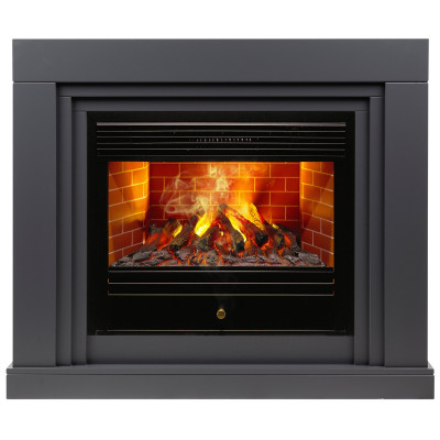 Электрокамин RealFlame Stanley 26 GR серый с очагом 3D Novara