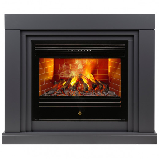 Электрокамин RealFlame Stanley 26 GR серый с очагом 3D Novara