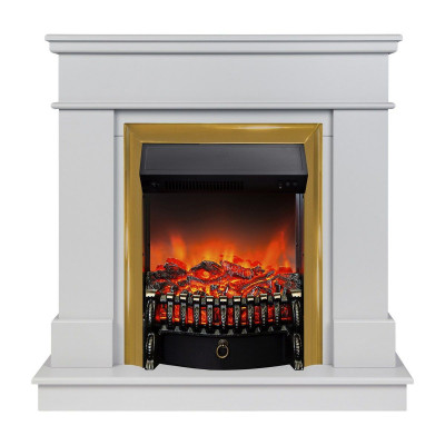 Электрокамин RealFlame Selena GR с очагом Fobos Lux Brass